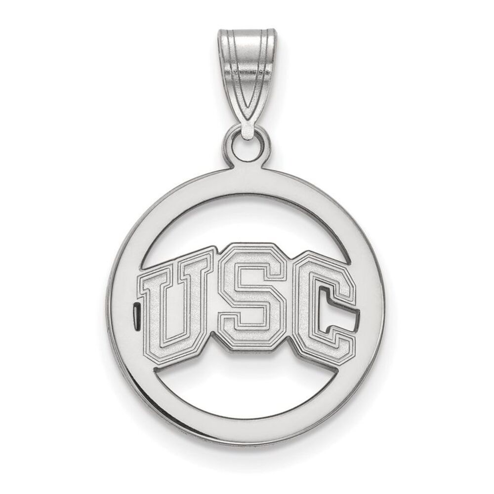 Sterling Silver U. of Southern California Medium Circle Pendant